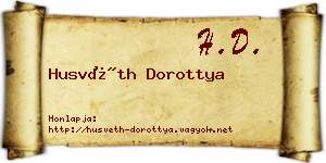Husvéth Dorottya névjegykártya