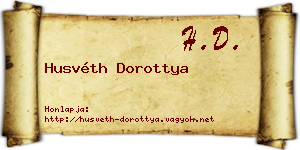 Husvéth Dorottya névjegykártya